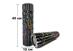 Масажний ролик EasyFit Morze 45 см Чорний - мініатюра 2