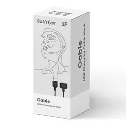 Запасний кабель Satisfyer USB charging cable для іграшок Black - мініатюра 5