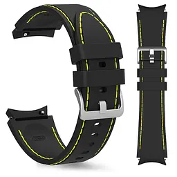 Ремінець для Samsung Galaxy Watch 5 44mm - чорно-жовтий ширина кріплення 20мм силікон Watchbands RLine (W45-1WB71371881) - мініатюра 5