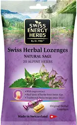 Льодяники від застуди Swiss Energy Herbal Lozenges Bag 20 herbs + Sage 12 шт. шавлія