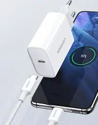 Зарядний пристрій Ugreen CD127 USB Type-C Wall Charger PD QC4.0 30W 3A White - мініатюра 6