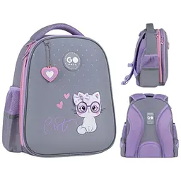 Рюкзак GoPack Education 165S Cute Cat Чорно-сірий (GO26-165S-3)
