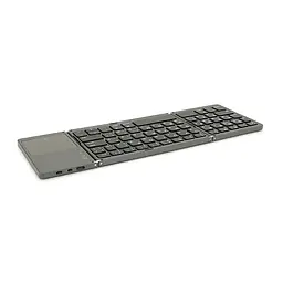 Клавіатура бездротова Voltronic B033, розкладна, 64 клавіші, Touchpad, (Eng/Pyc), 2.4G, Gray, 300x98mm, Box - мініатюра 5