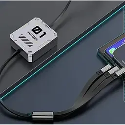 Кабель для зарядки 3 в 1 USB Type-C Micro USB та Lightning адаптер перехідник шнур трійний - мініатюра 2