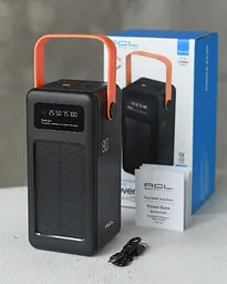 Універсальна зарядна батарея ACL PW53 Silar 80000mAh + ліхтар + комплект кабелів (Чорний) - мініатюра 3