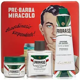 Подарунковий вінтажний набір Proraso Gino освіжаюча та тонізуюча свіжість з екстрактом евкаліпта та ментолу - мініатюра 2