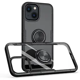 Чохол Primolux Ring Magnetic Stand для Apple iPhone 15 Black - мініатюра 2