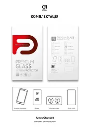 Захисне 3D скло для Apple iPhone 12 Pro Max, Icon 3D, загартоване, 9H, загартоване скло, повне проклеювання, протиударне, глянсове з олеофобним покриттям, на весь екран, сумісне з чохлами, проста установка, ArmorStandart (ARM57194) - мініатюра 5