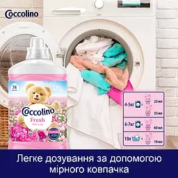 Концентрований кондиціонер для білизни Coccolino Свіжість та м'якість Шовковиста лілія з нотами троянди, бузку та сандалу 1702 мл - мініатюра 8