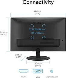 Монітор Asus 21.45" VP227HF (90LM0880-B01O71) VA Black 100Hz - мініатюра 6