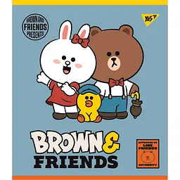 Зошит Yes Line Friends А5 в лінійку 12 аркушів (766806)  