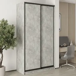 Шафа-купе дводверна MebelStar Стандарт BG 2ДСП 130x60x240 см Бетон (MBS-10051)