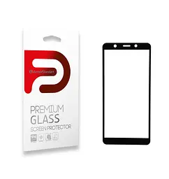 Захисне скло для TECNO POP 3 (BB2), Full Glue, 2.5D, на весь екран, глянцеве, загартоване 9H, повне проклеювання по всій поверхні, з чорною рамкою, протиударне, ArmorStandart (ARM57585)