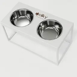 Hollky Base L — миски на підставці для середніх і великих собак (2 × 0,95 л, висота 20 см) - мініатюра 6