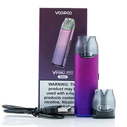 Под-система електронна сигарета VooPoo V.THRU Pro 25 W Pod 900 mAh 3 ml Kit Neon синьо-фіолетова (sn1382) - мініатюра 2