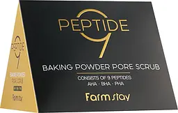 Скраб з пептидним комплексом і амінокислотами FarmStay Peptide 9 Baking Powder Pore Scrub 7 г - мініатюра 2