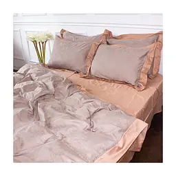 Постільна білизна MirSon Satin Жаккард Golden wheat 220х240 (2200005395516) - мініатюра 2