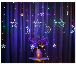 Гірлянда світлодіодна Sun Lamp штора Зоряне небо 138 led 2.5 м ширина RGB - мініатюра 2