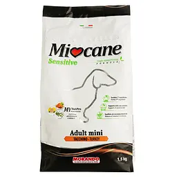Монопротеїновий сухий корм для собак дрібних порід Morando MioCane Mini Sensitive Monoprotein, індичка, 1,5 кг - мініатюра 2