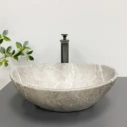 Умивальник VBI Parma beige stone matt накладний VBI-011020 - мініатюра 4