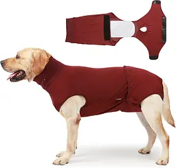 Гігієнічні труси/комбінезон для собак WanTalk Full Body Dog Diaper, Wine Red, S
