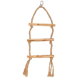 Flamingo Parakeet Toy Rope Swing 40х12.5 см Фламінго мотузкова гойдалка для папуг