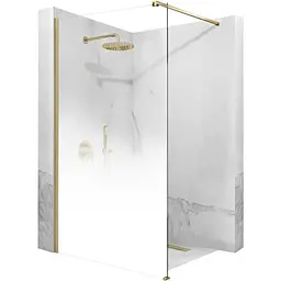 Душова стінка Rea Aero ombre 90 matt brushed gold REA-K2463, матовий, золотий
