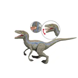 Фигурка динозавра Велоцираптор двигающийся, серый, Dino Toys