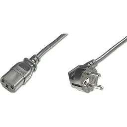 Кабель живлення DIGITUS Schuko 90 — C13 5m Black