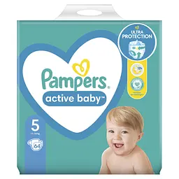 Підгузки Pampers Active Baby 5 (11-16 кг) 64 шт.