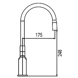 Змішувач для кухні Koer KB-70029-07 graphite KR5500 Графіт - мініатюра 5
