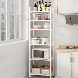 Полиця етажерка TVT-02 6 ярусів 170х42х32см Біла - мініатюра 3