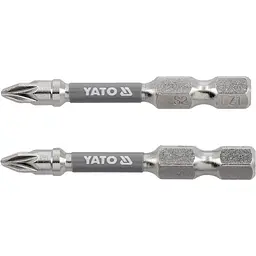 Насадка викруткова Yato PZ1х50 мм HEX 1/4 покрита нікелем 2 шт. (YT-78023)
