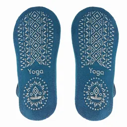 Сліди шкарпетки для пілатесу "Yoga socks" 35-38 р. Сині, антиковзні шкарпетки для йоги | шкарпетки для йоги (ST) - мініатюра 2