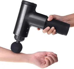 Ручний масажер для м'язів RIAS Fascial Gun KH-320 Black (3_01147) - мініатюра 6