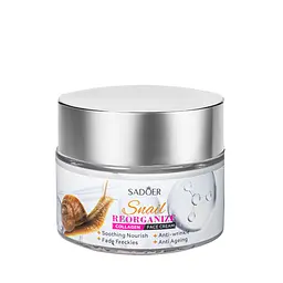 Антивіковий крем для обличчя Sadoer Snail Collagen Reorganizing з муцином равлика 50 г - мініатюра 2