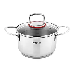 Каструля з кришкою Gipfel Werner Como GP-50169 18 см 2.4 л срібляста