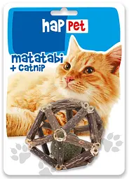 Happet Іграшка для котів "Брязкальце" з Мататабі та котячою м'ятою (7,5-8 см) (KM02) - мініатюра 2