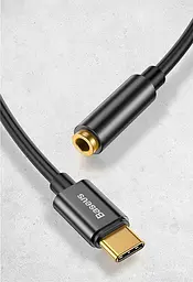 Перехідник Baseus L54 Male USB-C to 3.5mm Black (CATL54-01) [112766] - мініатюра 3