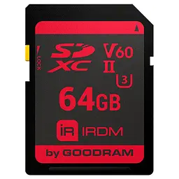 Memory card SD 64Gb GoodRAM IRDM SDXC V60 UHS-II U3 Retail