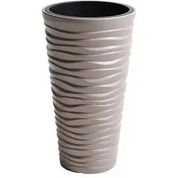 Горщик з кашпо для рослин Prosperplast Sand Slim - бежевий, 18/45 л