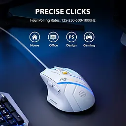 Миша Inphic PG1 Grey/White [171272] - мініатюра 9