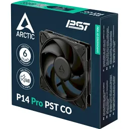 Вентилятор 140 мм, Arctic P14 Pro PST CO, Black, 140х140х27 мм, 400-2500 об/хв, 4-pin (PWM, 40 см), подвійний шарикопідшипник (ACFAN00316A) - мініатюра 6