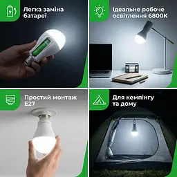 Світлодіодна лампа з акумулятором UFT з 1 АКБ (UFTalminalight2)
- мініатюра 22