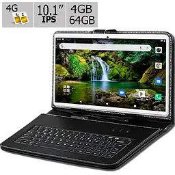 Планшет та чохол-клавіатура Adronix S 464 LTE IPS 10.1" 4GB/64GB Pink (1382) - мініатюра 2