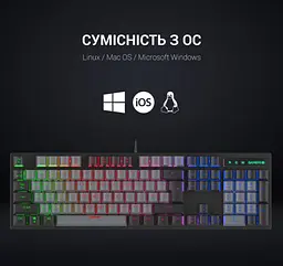 Клавіатура ігрова механічна GamePro GPMK-105 Black USB Red Switch - мініатюра 5