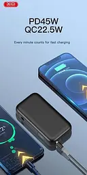 Портативний зовнішній акумулятор XO PR190 (15000 mAh) 45W чорний - мініатюра 2