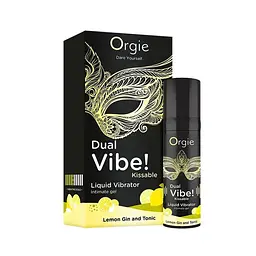 Рідкий вібратор Orgie Dual Vibe! Liquid Vibrator Lemon Gin and Tonic 15 мл