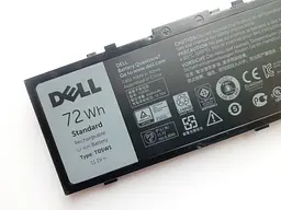 Акумулятор для ноутбука Dell Precision 7510 T05W1, 6460 mAh (72Wh), 6cell, 11.1V, Li-ion, чорний - мініатюра 3