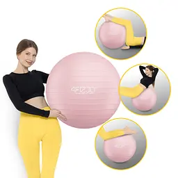 М'яч для фітнесу (фітбол) 4FIZJO 85 см Anti-Burst Pink (P-5907739317421) - мініатюра 7